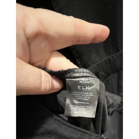 ELK Black Midi Wide Leg Cool Viscose Lightweight Draped‎ Jumpsuit US Sz 6/ EU 38 - Picture 15 of 15